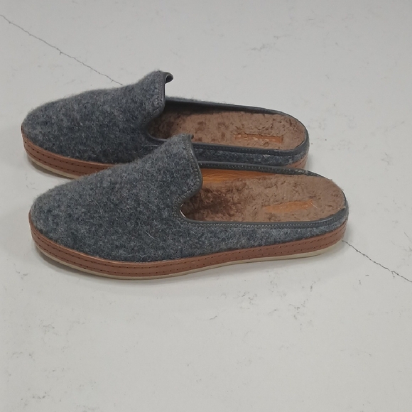 Gray Wool Slip-On Women's Shoes By Vince, Sz9 , Pre-owned - Picture 2 of 7